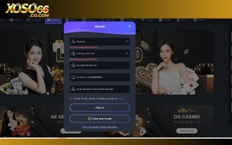 Người chơi mới nhận ngay 100k khi đăng ký tài khoản cược