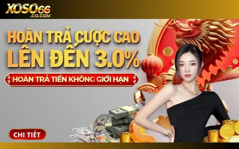 Nhà cái cung cấp tỷ lệ hoàn cược 3.0% cho phần lớn sản phẩm