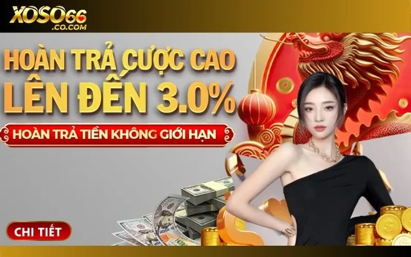 Nhận tỷ lệ hoàn cược cực kỳ ưu đãi lên đến 3.0% không giới hạn