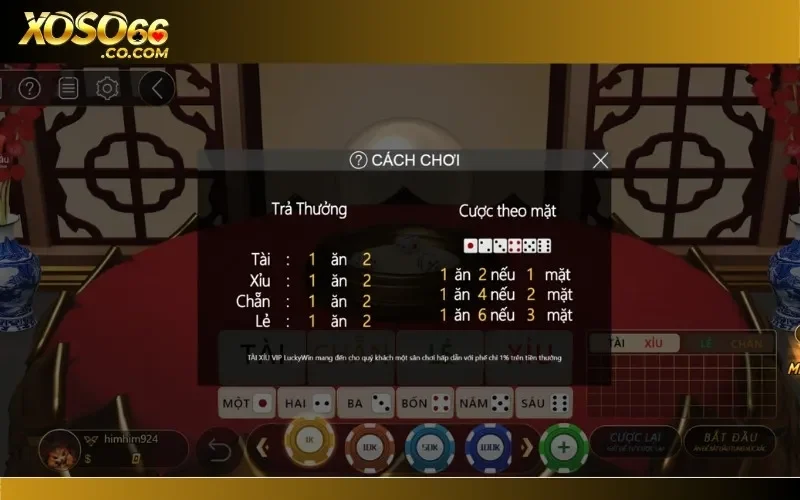 Tài Xỉu Xoso66 - Hướng Dẫn Đặt Cược và Giành Chiến Thắng