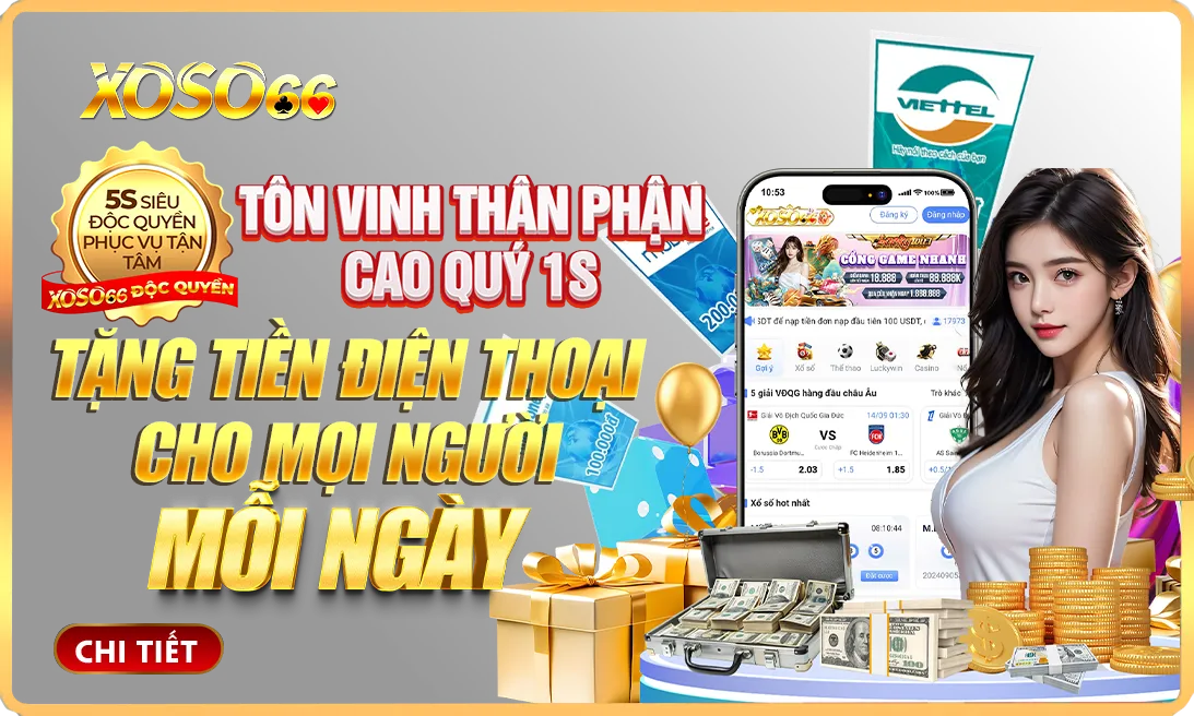 tặng tiền điện thoại xoso66